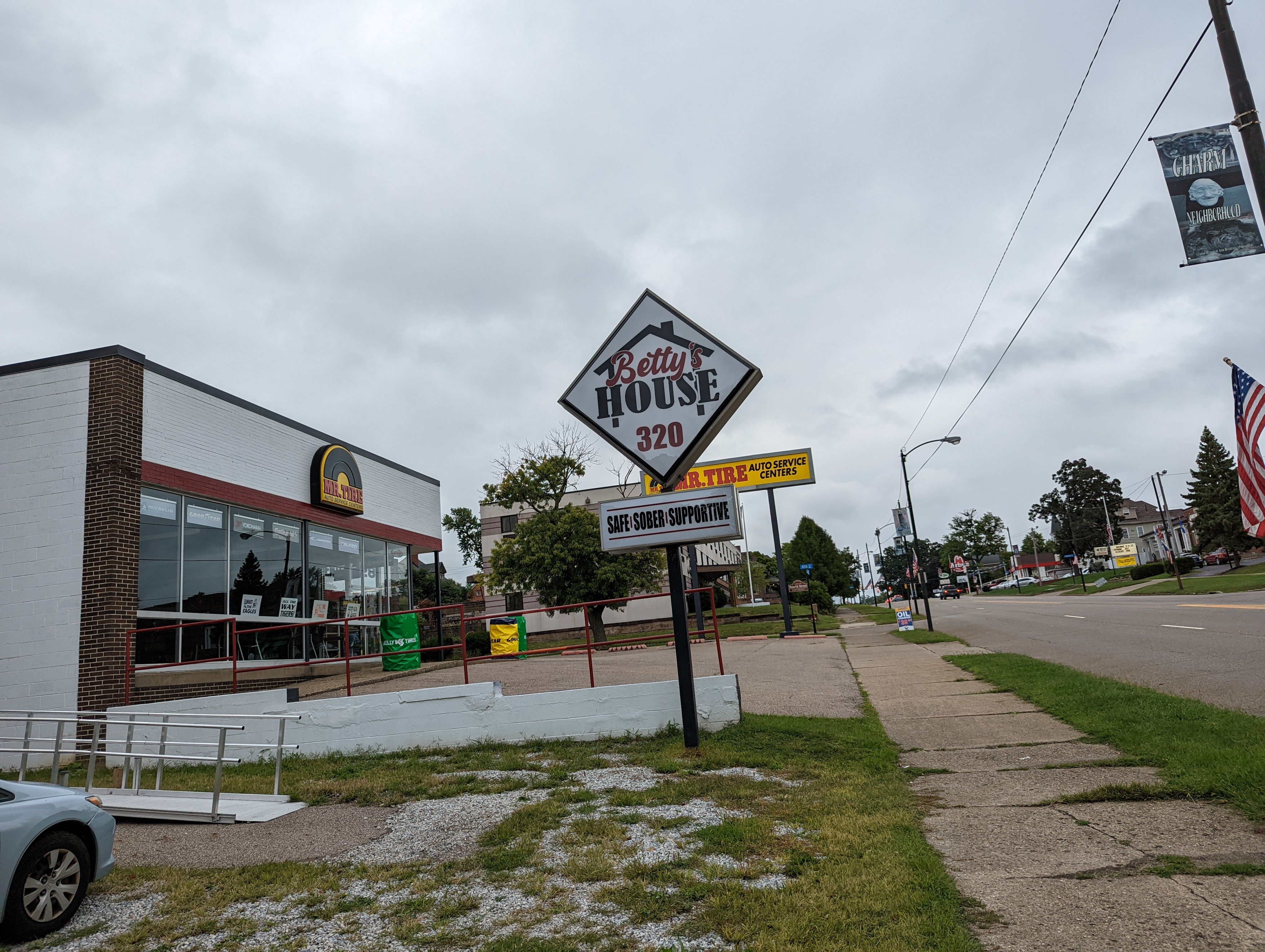 Sign from street level